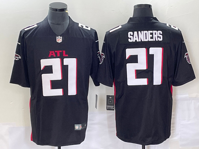 Atlanta Falcons #21 Deion Sanders Black Jersey