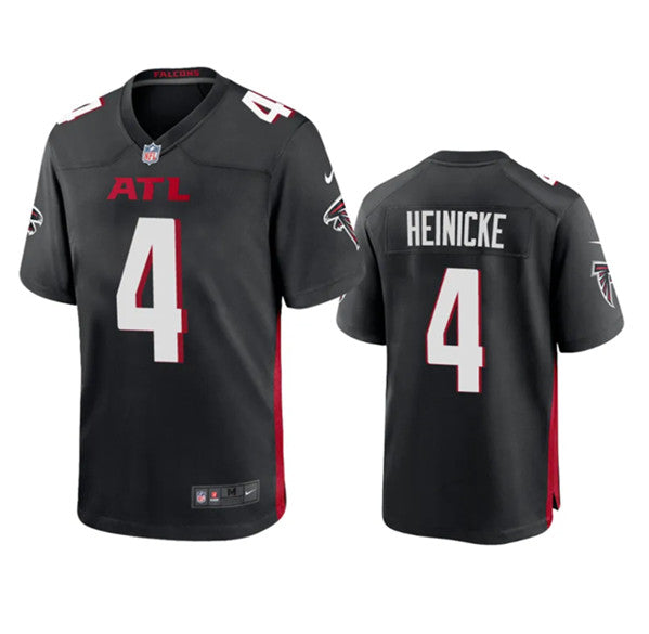 Atlanta Falcons #4 Taylor Heinicke New Black Football Game Jersey
