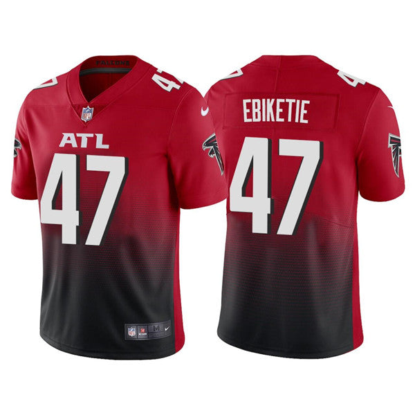 Atlanta Falcons #47 Arnold Ebiketie Red-Black Jersey