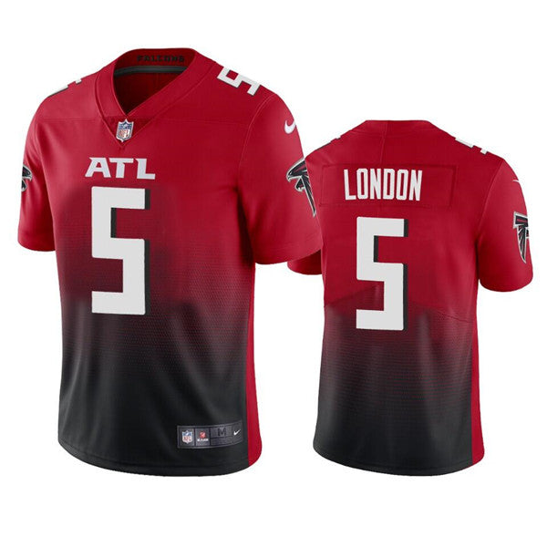 Atlanta Falcons #5 Drake London Red-Black Jersey