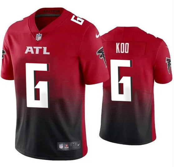 Atlanta Falcons #6 Younghoe Koo New Black-Red Jersey