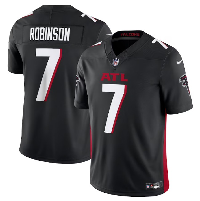 Bijan Robinson Atlanta Falcons black FUSE jersey