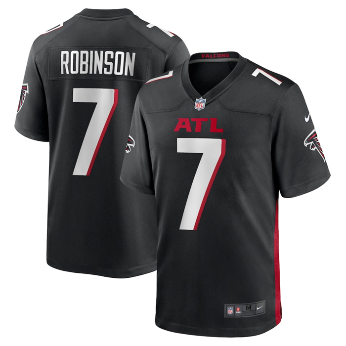 Atlanta Falcons #7 Bijan Robinson Black Football Game Jersey