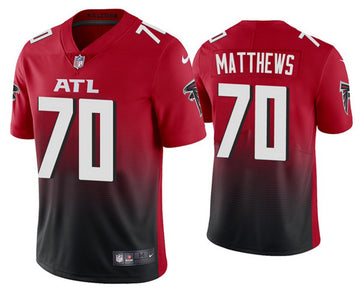 Atlanta Falcons #70 Jake Matthews 2020 Red Jersey