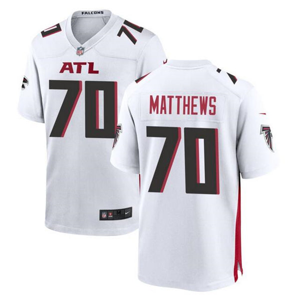 Atlanta Falcons #70 Jake Matthews White Football Game Jersey