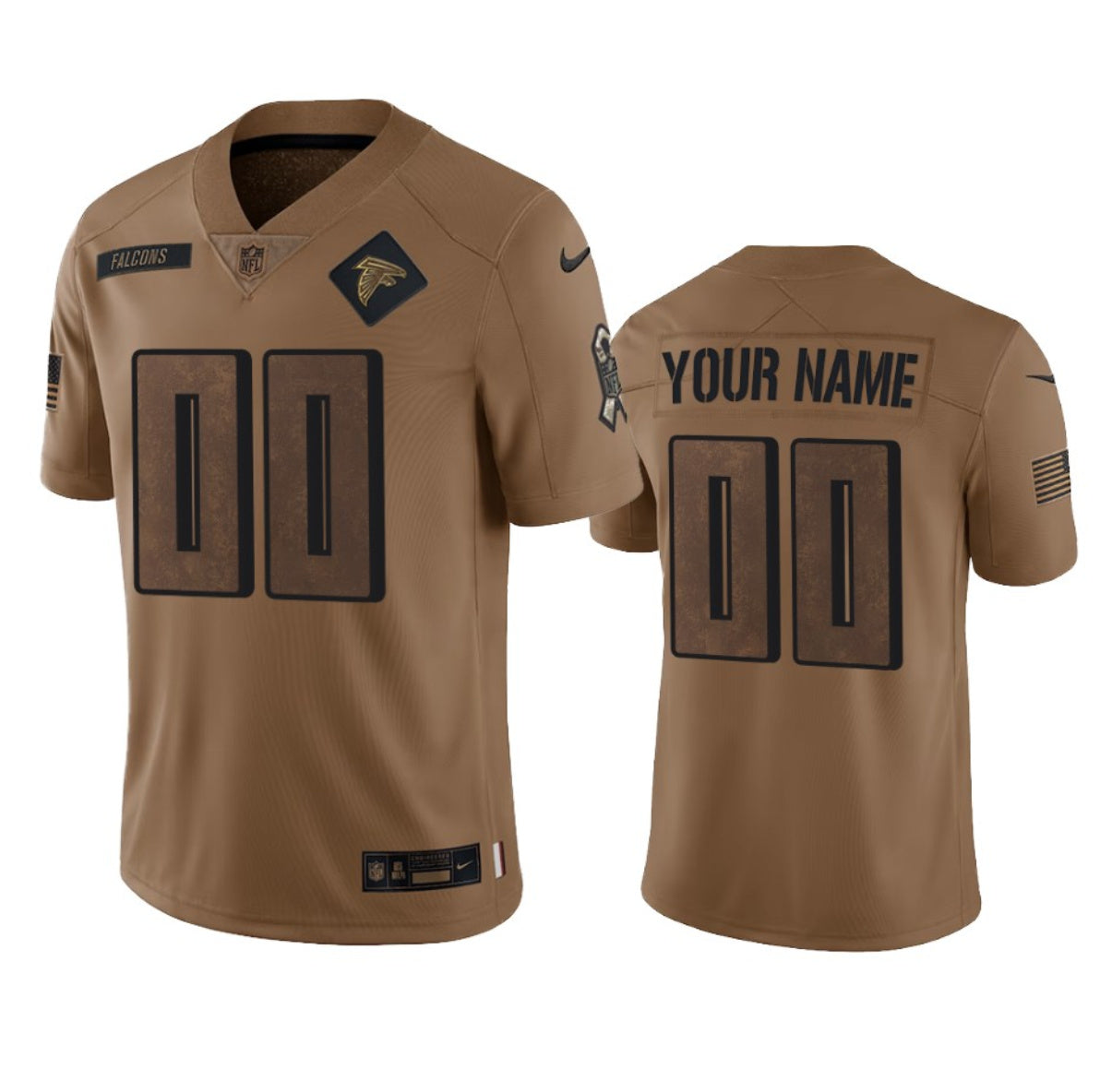 Custom Atlanta Falcons brown jersey