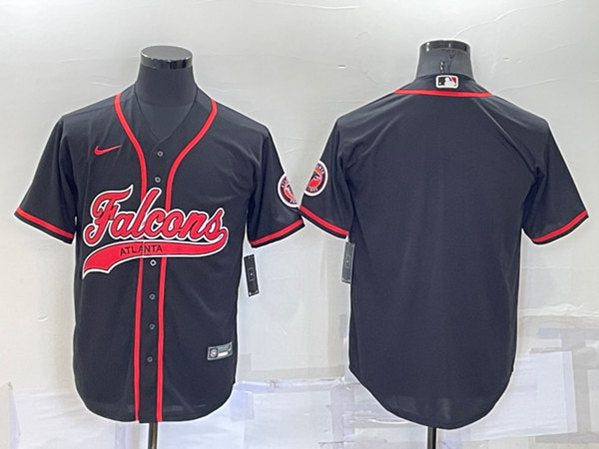 Atlanta Falcons Blank Black Baseball Jersey