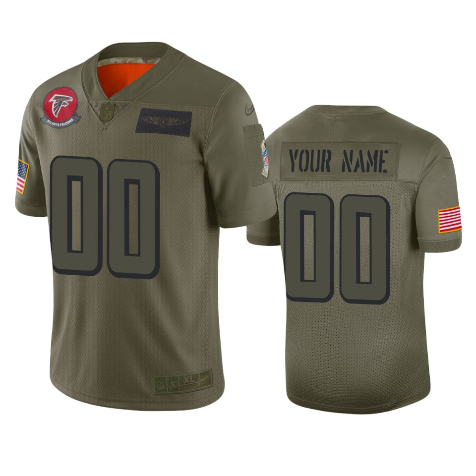 Atlanta Falcons Customized 2019 Camo Salute To Service Jersey