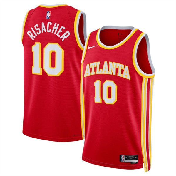 Zaccharie Risacher Atlanta Hawks red jersey