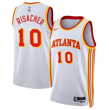 Zaccharie Risacher Atlanta Hawks white jersey