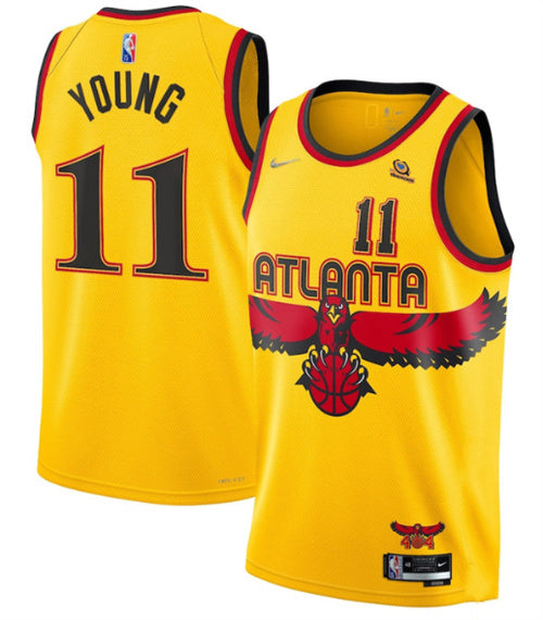 Trae Young Atlanta Hawks yellow City Edition jersey