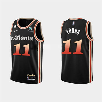 Trae Young Atlanta Hawks black City Edition jersey