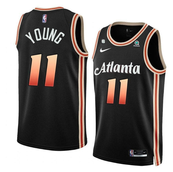Trae Young Atlanta Hawks black City Edition jersey
