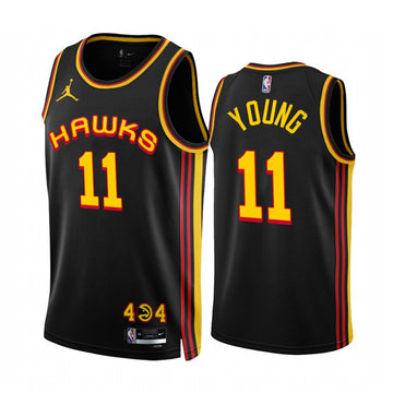 Trae Young Atlanta Hawks black jersey