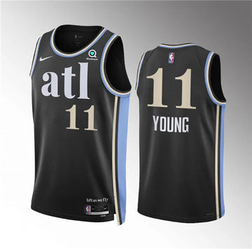 Trae Young Atlanta Hawks black City Edition jersey