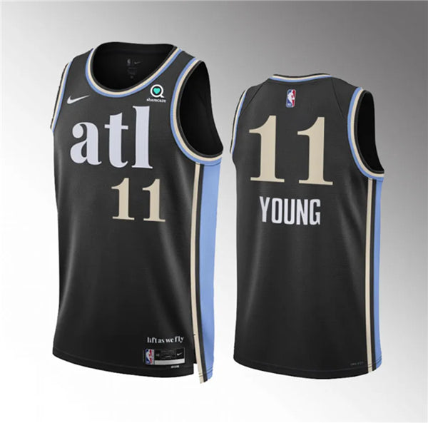 Trae Young Atlanta Hawks black City Edition jersey
