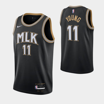 Trae Young Atlanta Hawks black jersey