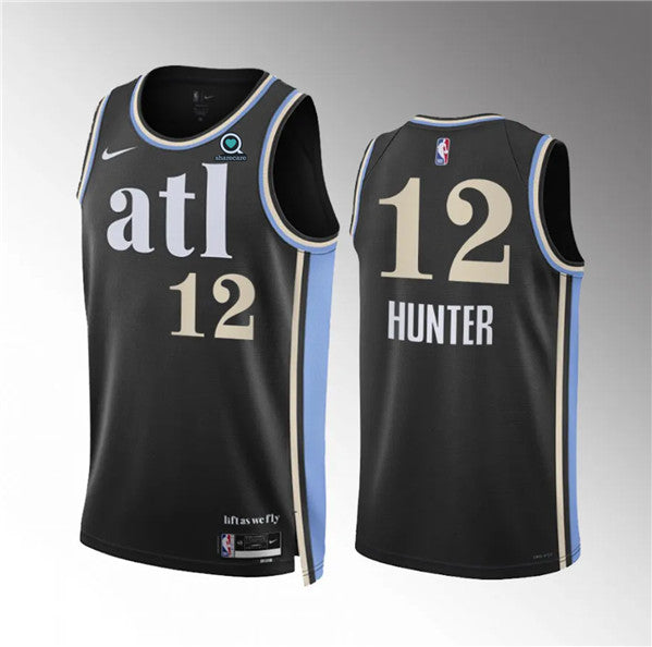 De'Andre Hunter Atlanta Hawks black City Edition jersey