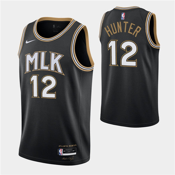 De'andre Hunter Atlanta Hawks black jersey