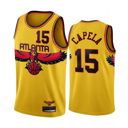 Clint Capela Atlanta Hawks yellow City Edition jersey