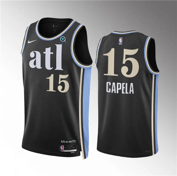 Clint Capela Atlanta Hawks black City Edition jersey
