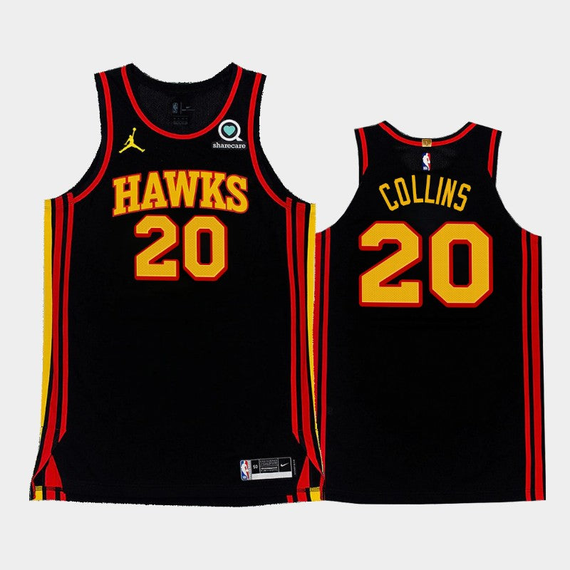 John Collins Atlanta Hawks black jersey