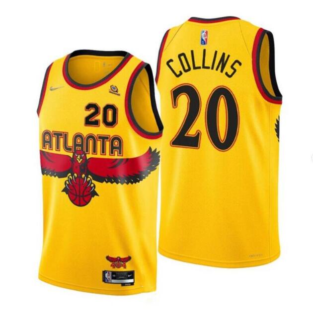 John Collins Atlanta Hawks yellow City Edition jersey