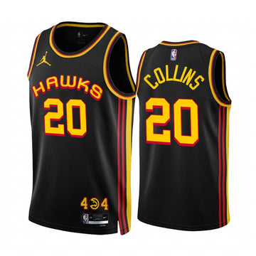 John Collins Atlanta Hawks black jersey