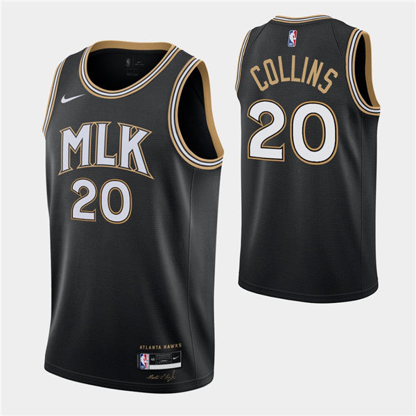 John Collins Atlanta Hawks black jersey