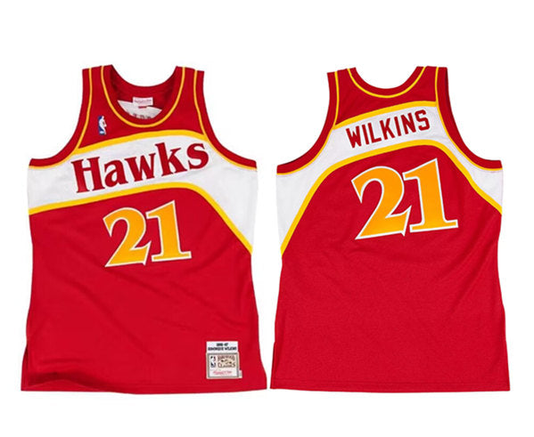 Dominique Wilkins Atlanta Hawks red Throwback jersey