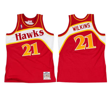 Dominique Wilkins Atlanta Hawks red Throwback jersey