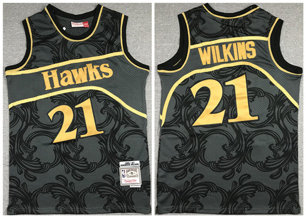 Dominique Wilkins Atlanta Hawks black Throwback jersey