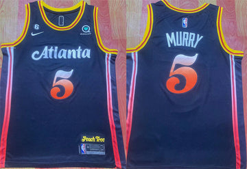 Dejounte Murray Atlanta Hawks black City Edition jersey