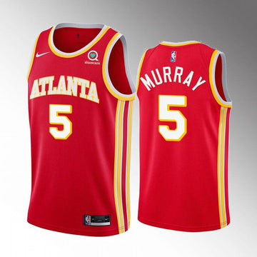 Dejounte Murray Atlanta Hawks red jersey