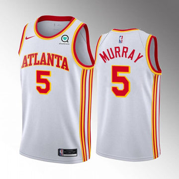 Dejounte Murray Atlanta Hawks white jersey