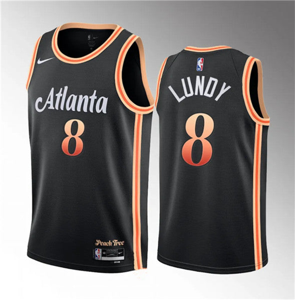 Seth Lundy Atlanta Hawks black City Edition jersey