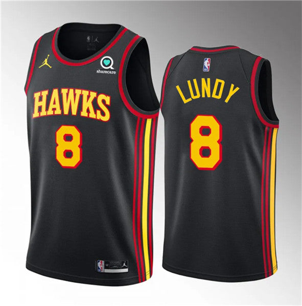 Seth Lundy Atlanta Hawks black jersey