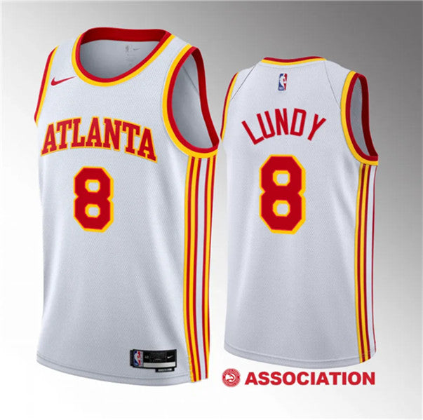 Seth Lundy Atlanta Hawks white jersey