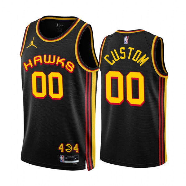Custom Atlanta Hawks black jersey