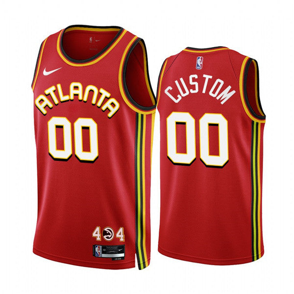 Custom Atlanta Hawks red jersey