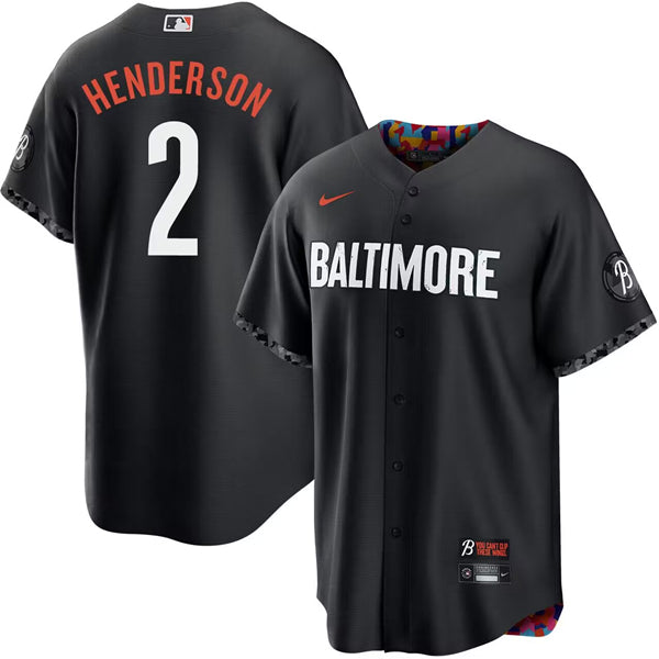 Gunnar Henderson Baltimore Orioles black City Connect jersey
