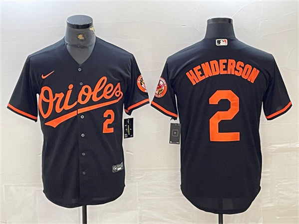 Gunnar Henderson Baltimore Orioles black jersey