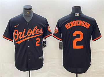 Gunnar Henderson Baltimore Orioles black jersey