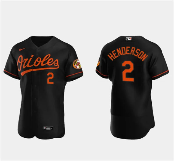 Gunnar Henderson Baltimore Orioles black jersey