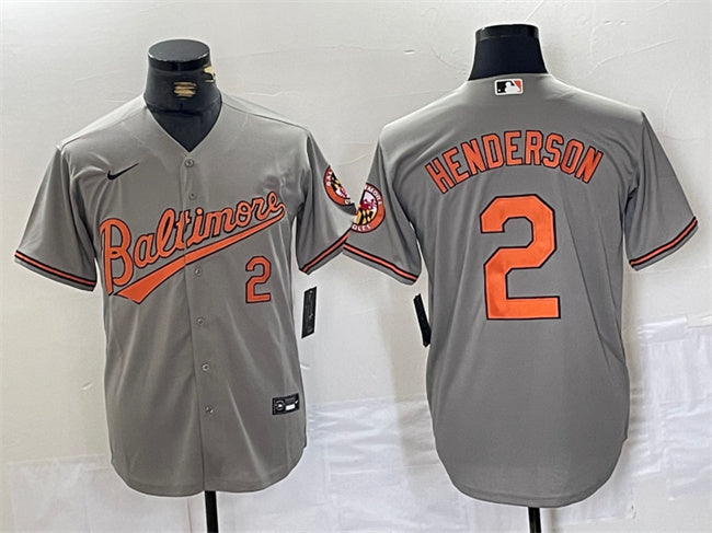 Gunnar Henderson Baltimore Orioles gray jersey