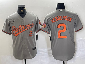 Gunnar Henderson Baltimore Orioles gray jersey