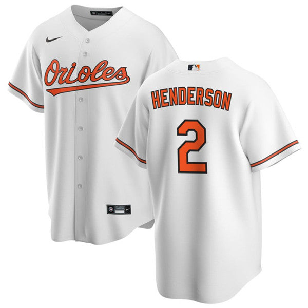 Gunnar Henderson Baltimore Orioles white jersey