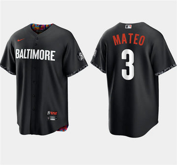 Jorge Mateo Baltimore Orioles black City Connect jersey