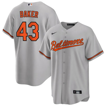 Bryan Baker Baltimore Orioles gray jersey