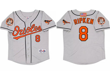 Cal Ripken Jr Baltimore Orioles gray jersey